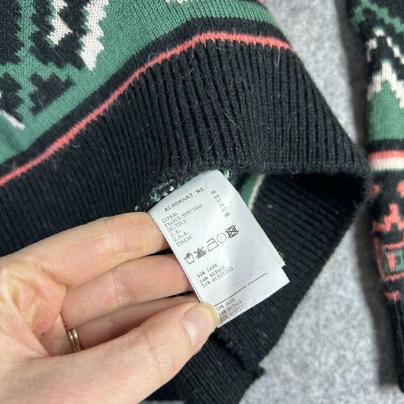 Aldomartins Nieves Sweater Multicolored Geometric Medium (12) Wool/Alpaca Z231-2 - Picture 7 of 8